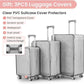 3 Piece Luggage Set 100% PC Hardshell, Front Opening Expandable Suitcase (20/24/28) with Laptop Compartment & Free Custom PVC Covers, Trunk Style Lightweight Spinner Wheels TSA Lock (Pink)