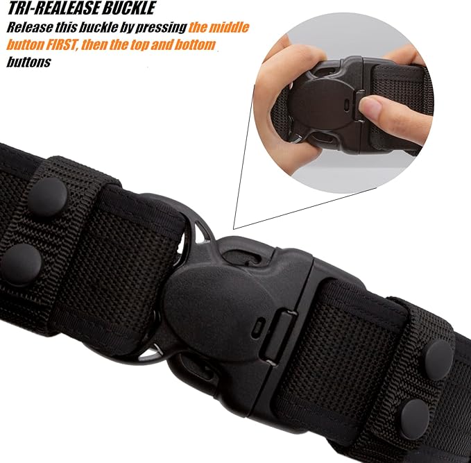 TACNEX Duty Belt w/Hook Lining 4 Keepers 2" Police Law Enforcement Officer Security Nylon Outer Inner Belt