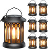 WdtPro Solar Lanterns Outdoor Waterproof, Upgraded Bright Hanging Solar Lights for Outside,Solar Powered Lanterns Lighting LED for Garden Patio Yard Decorative 6 Pack (Warm Light)