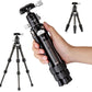 Fotopro Carbon Fiber Mini Tripod Lightweight Compact Travel Tripod with 360 Degree Ball Head, QR Plate for Camera Camcorder Mini Tripods Max Load 11lbs P-2mini Black
