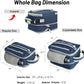 MIER Expandable Lunch Bag Insulated Lunch Box for Men Boys Teens to Work School Travel, Multiple Pockets Portable Lunchbox Bags with Shoulder Strap (Navy Blue