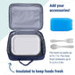 Wildkin Kids Insulated Lunch Box – Durable and Reusable for School & Travel - Rip-Stop Blue