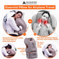 Modern Advantage Inflatable Travel Pillow for Airplanes with Adjustable Extra Bottom, Support Head & Chin to Avoid Neck & Shoulder Pain, for Travelling, Office Napping with Eye Mask & Earplug (Grey)