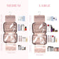 Toiletry Bag for Women, Travel Toiletry Bag with Hanging Hook Makeup Organizer, Waterproof Large Capacity Travel Bag for Accessories, Shampoo, Full Sized Container, Toiletries,Pink