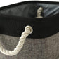 TheWarmHome Storage Basket for Organizing - 12x8x5.2 inch Small 6 Pack Collapsible Storage Bin for Shelves with Rope, Fabric Storage Cubes for Cloth Gift Toy Decorative Organizer (Black & Grey)