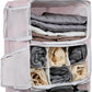 TABITORA Travel Portable Hanging Shelves Closet Organizer Packing Luggage Storage with Multifunctional and Foldable Invisible Compartment,Lightweight, for Suitcase, RV,Closet…Pink,XXL