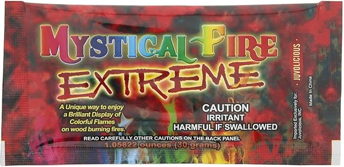 Mystical Fire Extreme Color Changing Flames for Wood Burning Fire Pits, Campfires (24 Packets)