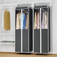 Univivi Garment Bags for Hanging Clothes, 2 Pack Large Clothes Storage Bags Closet Organizer with Clear Window, Premium Hanging Garment Storage Bag for Suits, Coats, Dresses, 54" (Dark Grey)