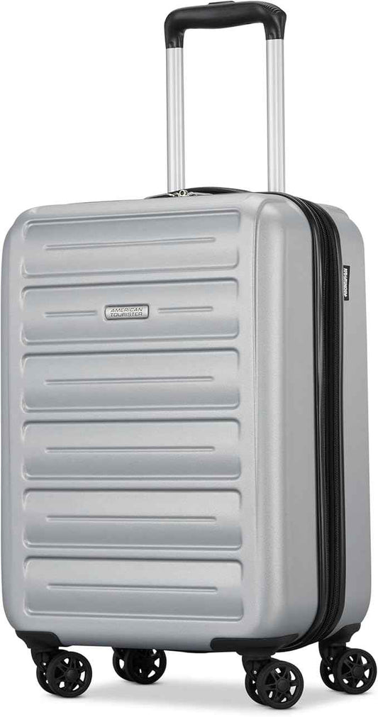 American Tourister Westridge Hardside Luggage Set with Spinner Wheels, Silver, Carry-On