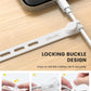 10Pack Silicone Cable Ties Cord Organizer - Lamicall Elastic Wire Ties Management, Travel Must Haves, Halloween Desk Home Office Workspace Accessories, Dorm Room Essentials, White Cable Keeper