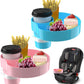 [2 Packs Blue & Pink] Kids Car Seat Tray, Travel Tray with Cup Holder for Toddler Baby, Kids Car Seat Food Snack Organizer for Road Trip, Stroller snack Organizer Travel Must Haves Toddler Must Haves