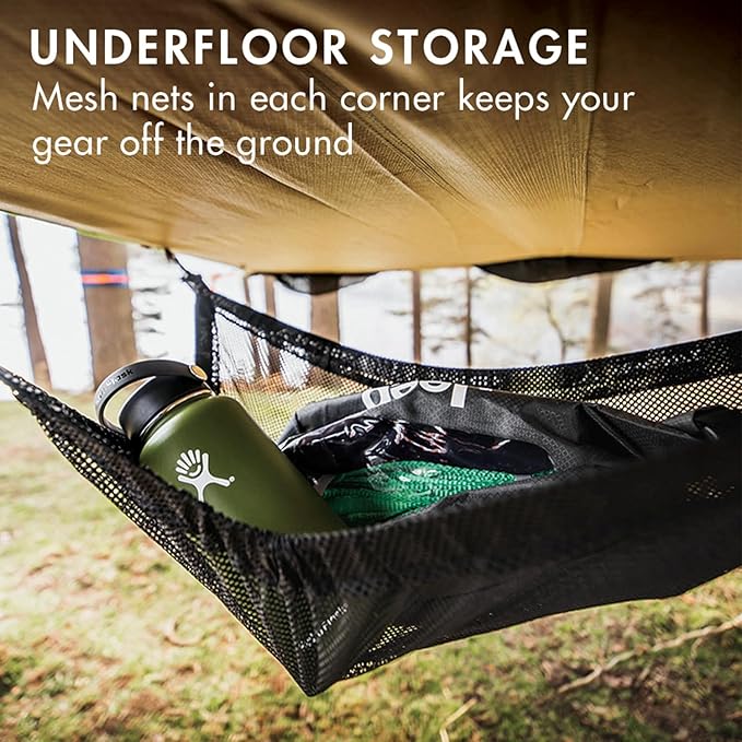 Tentsile Trillium Giant Hammock, The Original Tree Tent Company, 6 Adult Capacity, Anti-Roll, Central Hatch, Ratches and Straps Included, Designed in The UK (6 Person, Safari Brown)