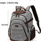 Travel Laptop Backpack 17.3 inch XL Computer Backpack for Men Waxed Canvas College Daypack Business Backpack Gray - Roamly