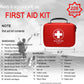 Compact First Aid Kit (228pcs) Designed for Family Emergency Care. Waterproof EVA Case and Bag is Ideal for The Car, Home, Boat, School, Camping, Hiking, Office, Sports. Protect Your Loved Ones. Red
