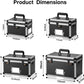 11 x 7 x 8.3 Inch Lockable Storage Box with Combination Lock, Portable Safe for Documents, Medicine, Cash & Valuables, Medicine Lock Box with Label Slot for Home, Office & Travel - Black