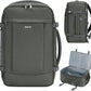 ECOHUB Travel Backpack for Men Women, Carry on Backpack with USB Charging Hole, Spirit Airlines Personal Item Bag Flight Approved, 15.6 Inch Laptop Backpack with Anti Theft Pockets, 30L, Grey Green