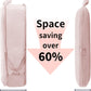 tianzong Compression Packing Cubes for Suitcases, Luggage Organizer Bags Set for Travel (Pink, 2 Pack Medium)