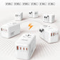 LENCENT 140W Universal Travel Adapter, International Plug Adaptor, GaN Fast Charger with 3 PD3.1 Type C+1 QC USB A, All in One Travel Essentials, Worldwide Plug Adapter for USA/UK/EU/AU, White