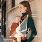 Grownsy Baby Carrier Newborn to Toddler (7-44lbs), Ergonomic & Cozy Wraps with One-Click Buckle, Head Support for Hands-Free Comfort, Sepia