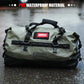 Waterproof Duffel Bag - Motorcycle Dry Bag 40L Tail Bag with Large Storage Space, Waterproof Duffle Bags with Outer Mesh Zipper Pocket for Camping, Kayaking, Fishing & Traveling-Grey