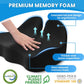 Seat Cushion, Memory Foam Office Chair Seat Cushion for Office Chairs/Car/Long Trip/Desk Chair/Gaming, Extra Large Size for Sciatica & Hip & Tailbone Pain Relief, Sciatica Support (Black)