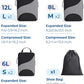 BAGSMART Compression Packing Cubes - 6 Set Travel Packing Cubes for Suitcases, Compression Suitcase Organizers with Shoe Bag