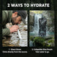Tactiko Survival 20oz/600ml Purifying Water Bottle Filter Kit - Filter 265 Gal. Water from Rivers, Lakes & Streams - SGS Certified - UF Membrane, Activated Carbon - Camping, Hiking, Emergency (Black)
