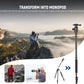 NEEWER 77" Camera Tripod Monopod with Cell Phone Holder Compatible with iPhone for Video Recording, Compact Aluminum Lightweight Travel Stand with Ball Head QR Plate Bag Cleaning Cloth, Max Load 34lbs