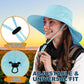 ZOORON Sun Hat for Men Women Fishing Hat with Neck Flap Wide Brim Bucket Hat UV Protection for Beach Camping Hiking