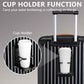 Joyway 3 Piece Set Hardside Expandable Luggage with USB Charging Port and Cup Holder, TSA Lock Spinner Wheels Suitcase for International Travel, Lightweight Carry On Checked Baggage, Black