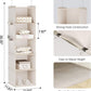 YOUDENOVA Hanging Closet Organizer, 5-Shelf Closet Hanging Storage Shelves, Beige