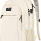 MATEIN Beige Laptop Backpack 15.6 Inch, Lightweight Sturdy Bag for College Supplies with USB Charging Port, Water Resistant Anti Theft Travel Computer Daypack Fashion Work Nurse Bag Gift for Women