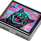 Cute and Portable Metal Pill Organizer – 8 Compartments, Elegant Chrome Finish, Ideal for Travel and Daily Use (Splash Cat)