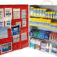 Rapid Care First Aid 864-09-1F 4 Shelf ANSI/OSHA Compliant All Purpose First Aid Cabinet & Medical Station with First Aid Sign, Exceeds OSHA/ANSI 2009, Wall Mountable, White
