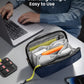 tomtoc Electronic Organizer Accessory Tech Pouch for MacBook Charger, Cables, Power Bank, Hard Drive, Cords, Water-resistant Storage Bag with Removable Card Slots for USB Adapter, Memory Card, Blue