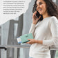 VULKIT Passport Holder with Airtag Holder RFID Blocking Passport Wallet Travel Leather Passport for Women(Mint Green)