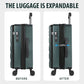 KROSER Carry On Luggage with Spinner Wheels & Built-in TSA Lock, Expandable Top Loading Hard Shell Suitcase Large Capacity Durable Rolling Luggage with USB Port, Carry-On 20-Inch, Dark Green - Roamly