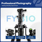 Fotopro Mini Tripod, 60" Lightweight Compact Travel Tripod with 360 Degree Ball Head Phone Mount Detachable Selfie Stick, Camera Phone Tripod Max Load up to 8.8 lbs, Free-1 Grey