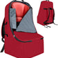 Padded Car Seat Travel Bag for Airplane, Heavy Duty Backpack for Air Travel, Water-Resistant Carrier with Shoulder Strap, Fits Most Car Seats (Red)