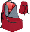 Padded Car Seat Travel Bag for Airplane, Heavy Duty Backpack for Air Travel, Water-Resistant Carrier with Shoulder Strap, Fits Most Car Seats (Red)