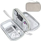 FYY Electronic Organizer, Travel Cable Organizer Bag Pouch Electronic Accessories Carry Case Portable Waterproof Double Layers All-in-One Storage Bag for Cable, Cord, Charger, Phone, Earphone Khaki