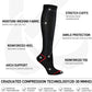 Kickticks 4 Pairs Compression Socks for Woman & Man Unisex 20-30mmHg Knee high Plus Size Wide Calves for Flying Running…