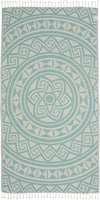 Sand Cloud Turkish Beach Towel - Sand Free - 100% Organic Turkish Cotton Yarn - Quick Dry Towel for Beach, Picnic Blanket or Throw - As Seen on Shark Tank - Mandala (Mint)