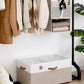 StorageWorks Shoe Organizer for Closet, Fits up to 24 Pairs, Shoe Cubby Storage Containers with Adjustable Dividers and Clear Cover, Brown & White