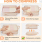 Veken 6/9/11 Set Compression Packing Cubes for Travel Essentials,Compressible Expandable Large Luggage Suitcase Organizer Bags for Clothing,Durable Space Saver Storage Bags(Beige)