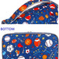 FlowFly Double Decker Cooler Insulated Lunch Bag Large Tote for Boys, Girls, Men, Women, With Adjustable Strap, Football