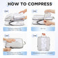 10 Set Compression Packing Cubes for Travel Essentials,Compressible Expandable Packing Cubes for Suitcase,OlarHike Luggage Organizer Bags for Travel,Handy Helper for Organizing Clothes(White Marble) - Roamly