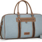 Wrangler Travel Duffel Bag Large Weekender Bag for Women Designer Carry on Overnight Bag for Trips Leather Luggage Bag Jean WG185-5110JN - Roamly