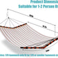 TegerDeger 12FT 2 Person Hammock Large Hammock Quick Dry 450LB Capacity with V Shaped Hardwood Spreader Bar & Nylon Rope for Outside, Patio, Garden, Backyard, Beach, Poolside - Beige Stripes