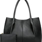 KKXIU Tote Bag for Women Vegan Leather Shoulder Purse Large Capacity Travel Bag